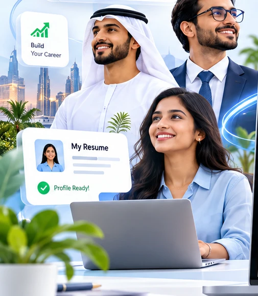Job seekers building their profiles and exploring international career opportunities with EasyCareer360